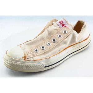 Converse All Star Size 8 M Beige Elastic Fashion Sneakers Fabric‎ Shoes